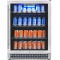 Wholesale 148 Cans Single Zone Built-In Beverage Cooler Machines ZS-A150Y Storage fridge for Beverage with Glass Rack and SS Door