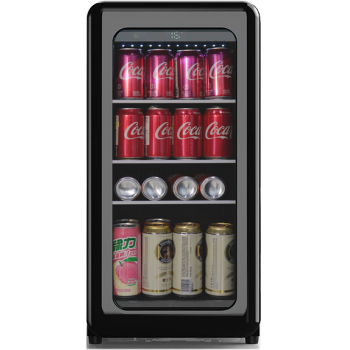 Wholesale 60 Cans Retro Residential Beverage Cooler ZS-A48Y For Coca Cola Drink Storage with Glass Shelf Compressor Cooling