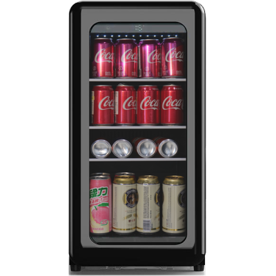 Wholesale 60 Cans Retro Residential Beverage Cooler ZS-A48Y For Coca Cola Drink Storage with Glass Shelf Compressor Cooling