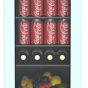 Wholesale 60 Cans Retro Residential Beverage Cooler ZS-A48Y For Coca Cola Drink Storage with Glass Shelf Compressor Cooling
