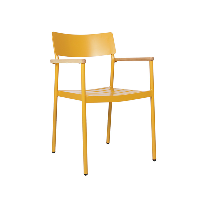 Garden Chair For Outdoor Coffee Shop Modern Aluminum Stackable Design Furniture Outdoor Chairs