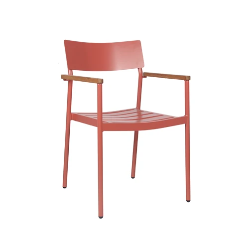 Garden Chair For Outdoor Coffee Shop Modern Aluminum Stackable Design Furniture