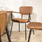 Restaurant Chair Coffee Shop Furniture Vintage Design PU Leather Dining Chairs