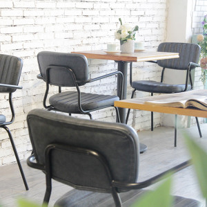 Chaise de salle à manger en cuir d'unité centrale de conception de meubles de café de chaise de restaurant