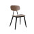 Commercial Furniture Black Metal Frame Plywood Seat Chair Steel Antique Wooden Dining Chair