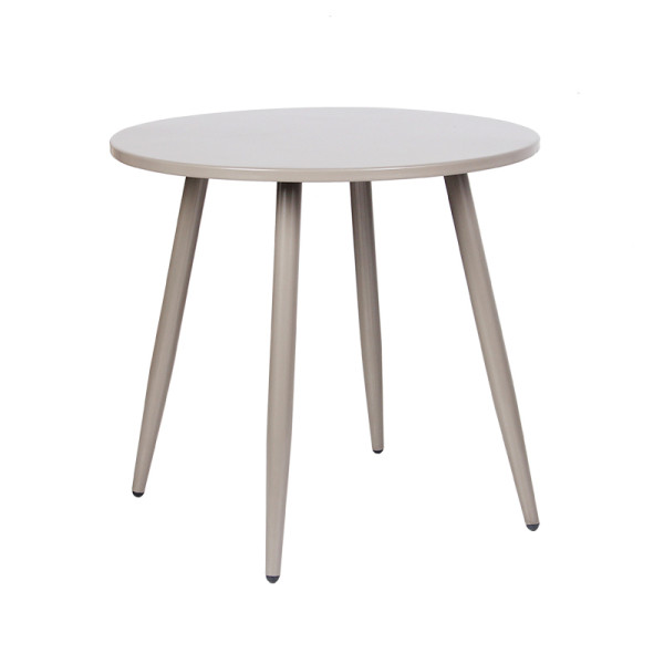 Mesa redonda de aluminio resistente al agua para jardín, muebles de restaurante al aire libre, mesa de comedor