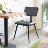 Coffee Shop Industrial Vintage Furniture Metal Genuine Leather Chair Hot Sale