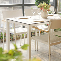Outdoor Furniture Metal Frame HPL Table top  Restaurant Cafe Shop Dining Table