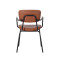 Dinning Room Leather Chair Cafeteria Design Restaurant Seats Indoor Furniture