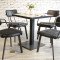 Restaurant Industrial Coffee Shop Dining Chair Leather Metal Frame Pu Seat Chairs