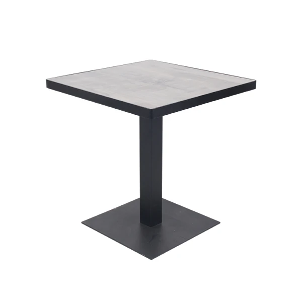 High Quality Restaurant Dining Tables Metal Frame HPL Table Top Indoor Furniture