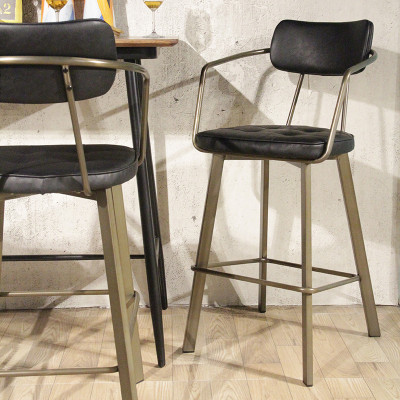 Indoor Tavern Vintage Bistro Chair Restaurant Industrial Height Luxury Bar Chair
