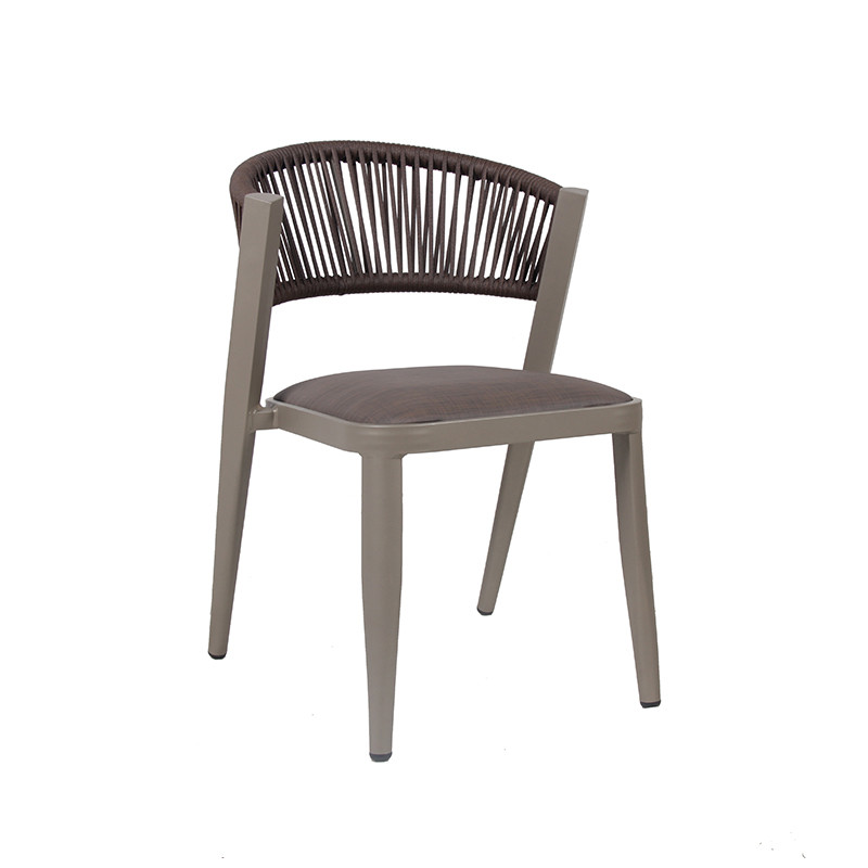 Rattan Chair Large Loading Capacity Garden Leisure Chair PU Seat Waterproof Outdoor Chairs