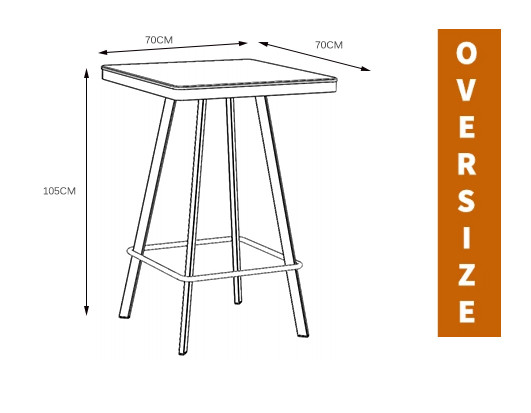 Indoor restaurant high table