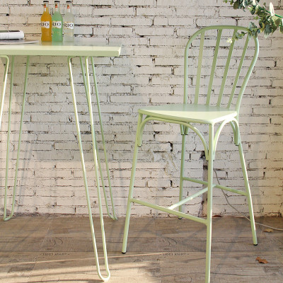 Bistro Furniture Square Bar Table Retro Vintage Style OEM/ODM Acceptable Lightweight Product