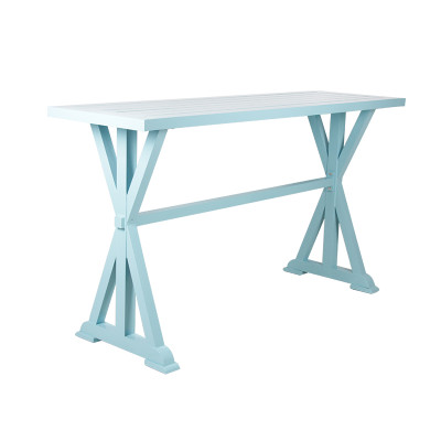 Table de bar de style moderne en aluminium de conception élevée de longue table latérale de meubles de barre