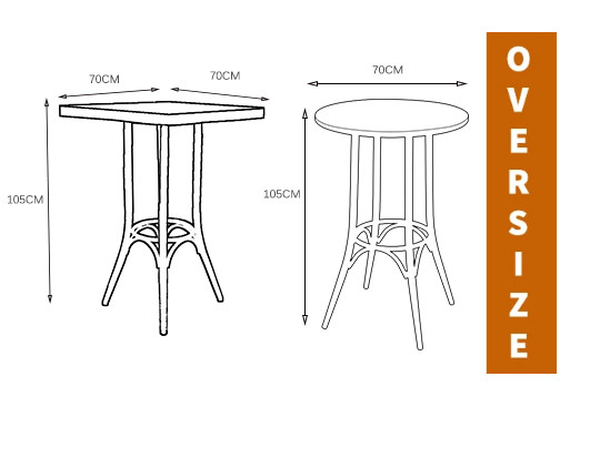 Indoor restaurant high table