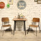 Indoor Restaurant Furniture Sets 1 Table 4 Chairs Wooden Table And Chairs
