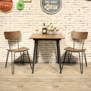 Les meubles d'intérieur de restaurant placent le Tableau et les chaises en bois de 1 Tableau 4 chaises