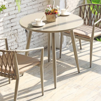 Rattan Chair And Metal Round Table Set Garden Waterproof Furniture Set