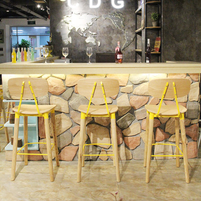 Commercial Furniture Wooden Stools Bar Chairs High Chairs For Counter Bar Stool