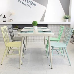 Home Dining Room Furniture Metal Dining Chairs Retro Style Windsor Chair