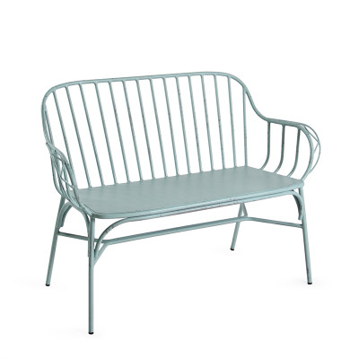 Chaise occasionnelle d'amour de meubles de ménage de style industriel de double chaise en métal pour d'intérieur