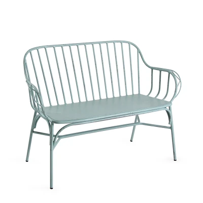 Metal Double Chair Industrial Style Household Furniture Casual Love Chair For Indoor