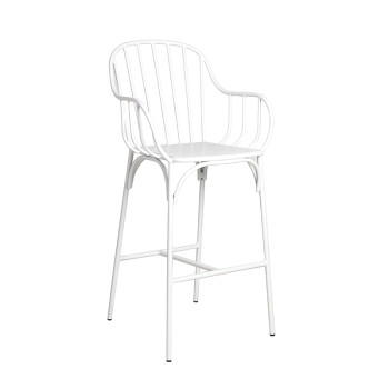 Outdoor Garden Furniture High Metal Bar Chair Vintage Leisure Armchair For Garden