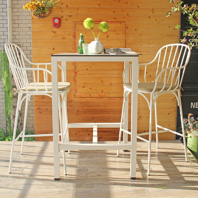 Outdoor Garden Furniture High Metal Bar Chair Vintage Leisure Armchair For Garden