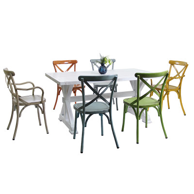 Garden Armchair Metal Furniture Big Seat Size Vintage Chair For Outdoor Use