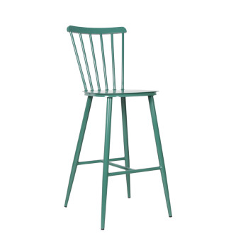Home Bar Furniture High Chair Distressed Aluminum Vintage Bar Stool Modern Design