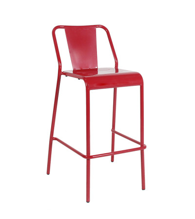Chaise rouge en aluminium de meubles de barre de chaises hautes d'intérieur pour le bistrot et le restaurant