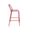 Indoor High Chairs Bar Furniture Aluminium Red Chair For Bistro And Restaurant
