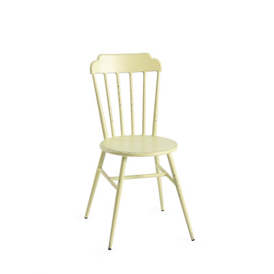 Household Furniture Iron Dining Chair Vintage Furniture Stacking Metal Chairs