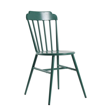 Indoor Metal Dining Chairs Restaurant Furniture Stacking Design Furniture Manufacture