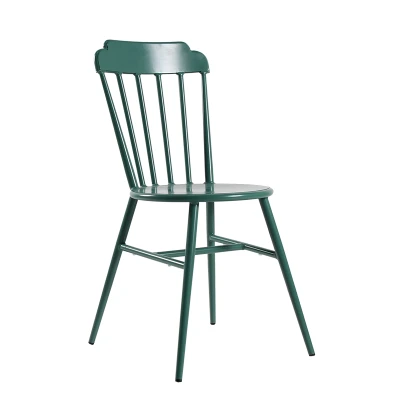 Indoor Metal Dining Chairs Restaurant Furniture Stacking Design Furniture Manufacture