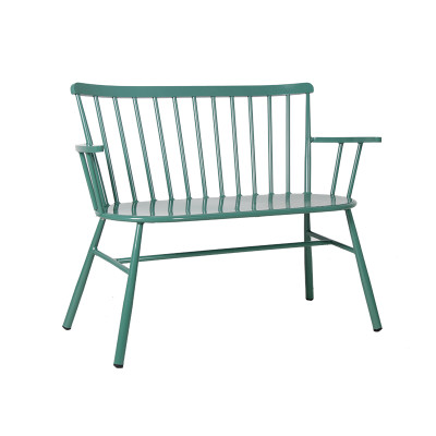 Classic Outdoor Bench With Armrest Home Garden Furniture Outside Love Armchair