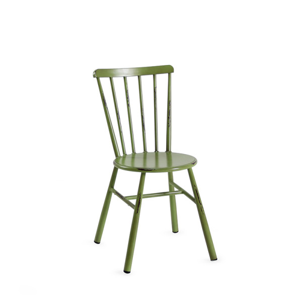Chaises empilables de meubles de salle à manger commerciales de chaise de salle à manger en métal de restaurant d'intérieur