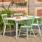 Home Use Garden Dining Furniture Retro Steel Chair Stacking Modern Design