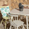 Home Use Garden Dining Furniture Retro Steel Chair Stacking Modern Design