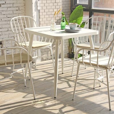 Home Outdoor Furniture Waterproof Metal Leisure Armchair For Garden And Patio