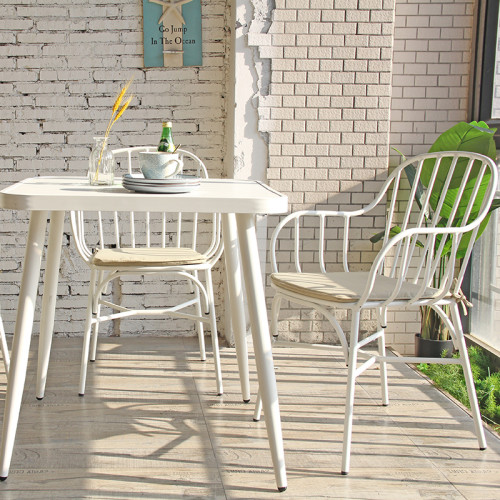 Home Outdoor Furniture Waterproof Metal Leisure Armchair For Garden And Patio