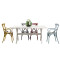 Coffee Shop Furniture Industrial Style Metal Chair With Armrest Restaurant Dining Armchair