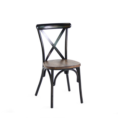 Indoor Party Furniture Wedding Cross Back Chair Wooden Seat For Party Event