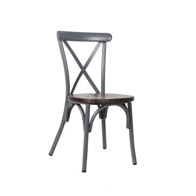 Muebles de comedor para el hogar Silla de asiento de madera Muebles de metal de alta calidad para comedor