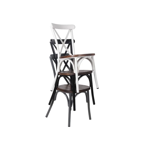 Commercial Indoor Restaurant Metal Chair For Dinning Room Stacking Dining Chair