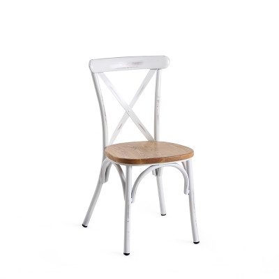Chaise d'intérieur commerciale en métal de restaurant pour la chaise de salle à manger d'empilage de salle à manger