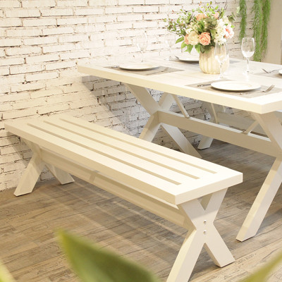 Commercial And Home Civil Furniture Metal Long Bench For Outdoor Restaurant And Garden