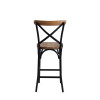 Famous Cross Back Bar Chair Metal Frame With Timber Back And Seat Bar Stool For Restaurant And Bar